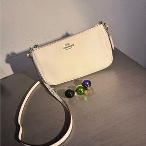Coach Cream Leather Crossbody/Wristlet handbag